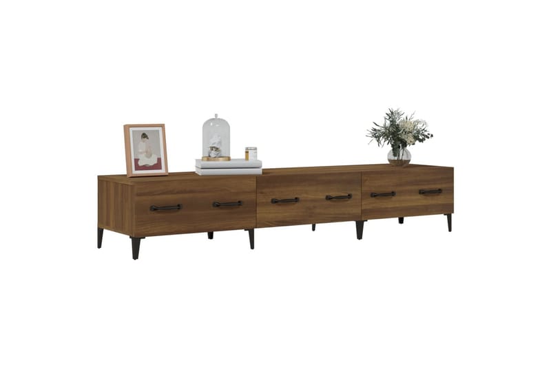 beBasic TV-benk brun eik 150x34,5x30 cm konstruert tre - Brun - Møbler - Mediamøbel & tv møbel - TV-benk & mediabenk