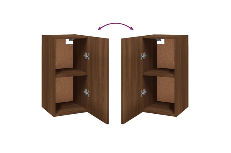 beBasic TV-benk brun eik 30,5x30x60 cm konstruert tre - Brun - Møbler - Mediamøbel & tv møbel - TV-benk & mediabenk