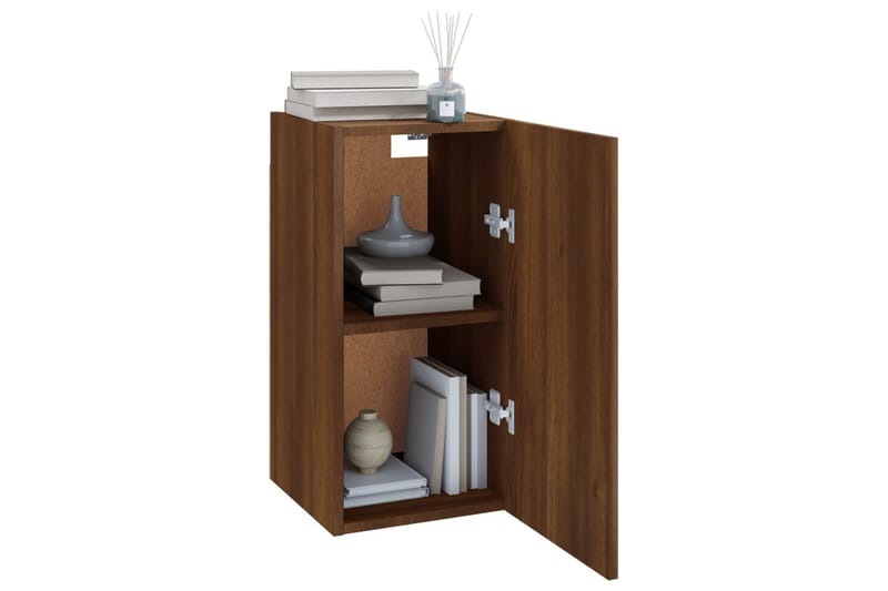 beBasic TV-benk brun eik 30,5x30x60 cm konstruert tre - Brun - Møbler - Mediamøbel & tv møbel - TV-benk & mediabenk
