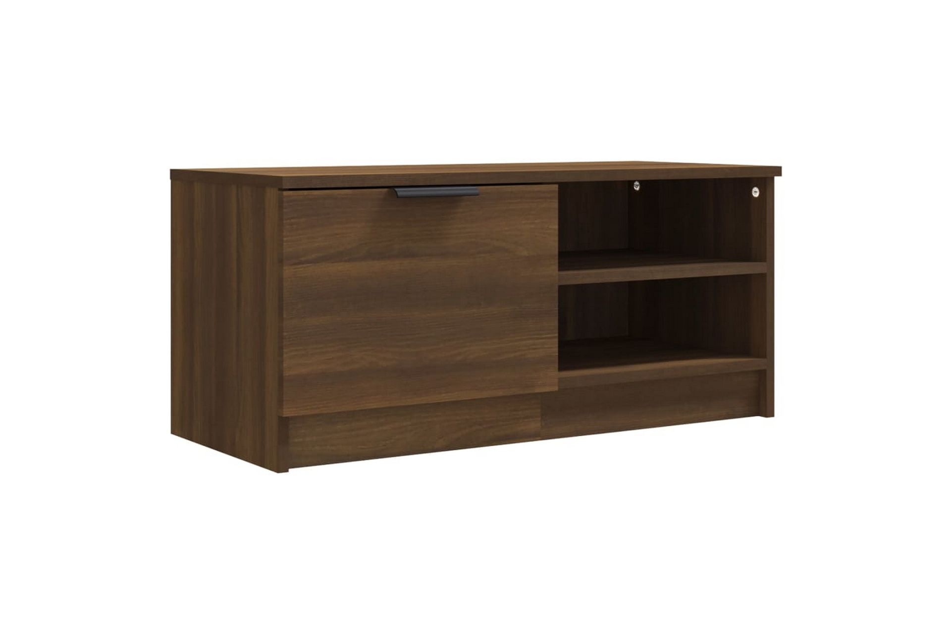 beBasic TV-benk brun eik 80x35x36,5 cm konstruert tre - Brun - Møbler - Mediamøbel & tv møbel - TV-benk & mediabenk