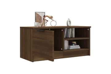 beBasic TV-benk brun eik 80x35x36,5 cm konstruert tre - Brun - Møbler - Mediamøbel & tv møbel - TV-benk & mediabenk