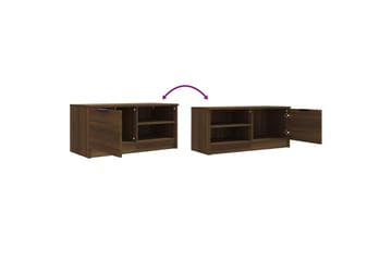 beBasic TV-benk brun eik 80x35x36,5 cm konstruert tre - Brun - Møbler - Mediamøbel & tv møbel - TV-benk & mediabenk