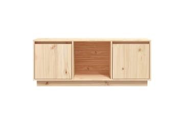 beBasic TV-benk grå 110,5x35x44 cm heltre furu - Brun - Møbler - Mediamøbel & tv møbel - TV-benk & mediabenk