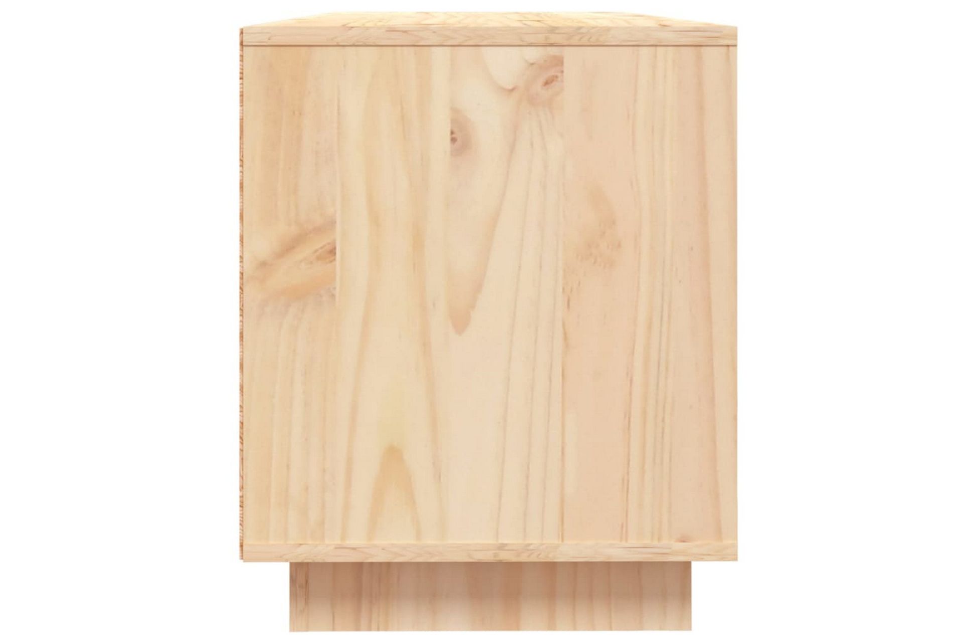 beBasic TV-benk grå 110,5x35x44 cm heltre furu - Brun - Møbler - Mediamøbel & tv møbel - TV-benk & mediabenk