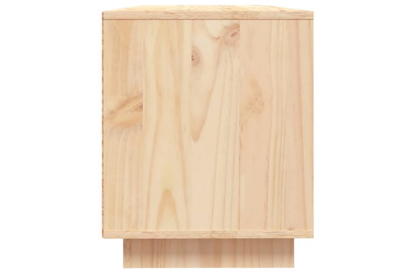 beBasic TV-benk grå 110,5x35x44 cm heltre furu - Brun - Møbler - Mediamøbel & tv møbel - TV-benk & mediabenk