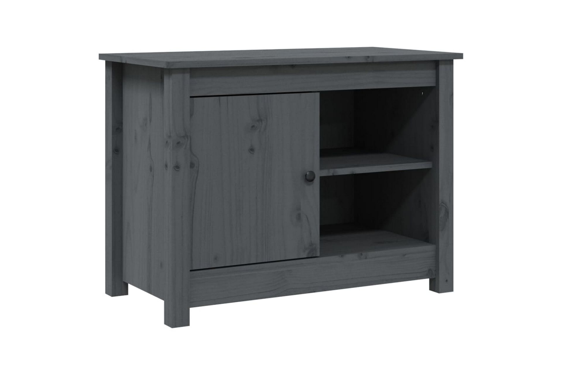 beBasic TV-benk grå 70x36,5x52 cm heltre furu - GrÃ¥ - Møbler - Mediamøbel & tv møbel - TV-benk & mediabenk
