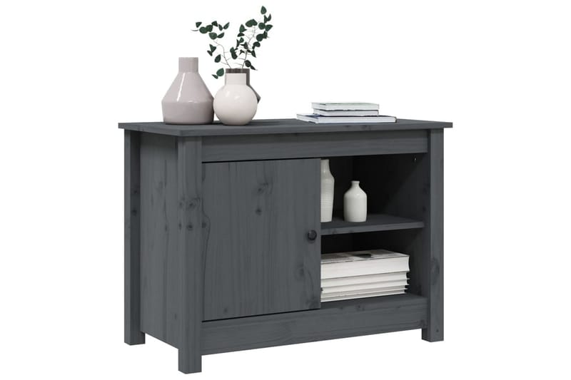 beBasic TV-benk grå 70x36,5x52 cm heltre furu - GrÃ¥ - Møbler - Mediamøbel & tv møbel - TV-benk & mediabenk