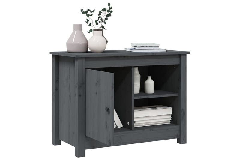 beBasic TV-benk grå 70x36,5x52 cm heltre furu - GrÃ¥ - Møbler - Mediamøbel & tv møbel - TV-benk & mediabenk