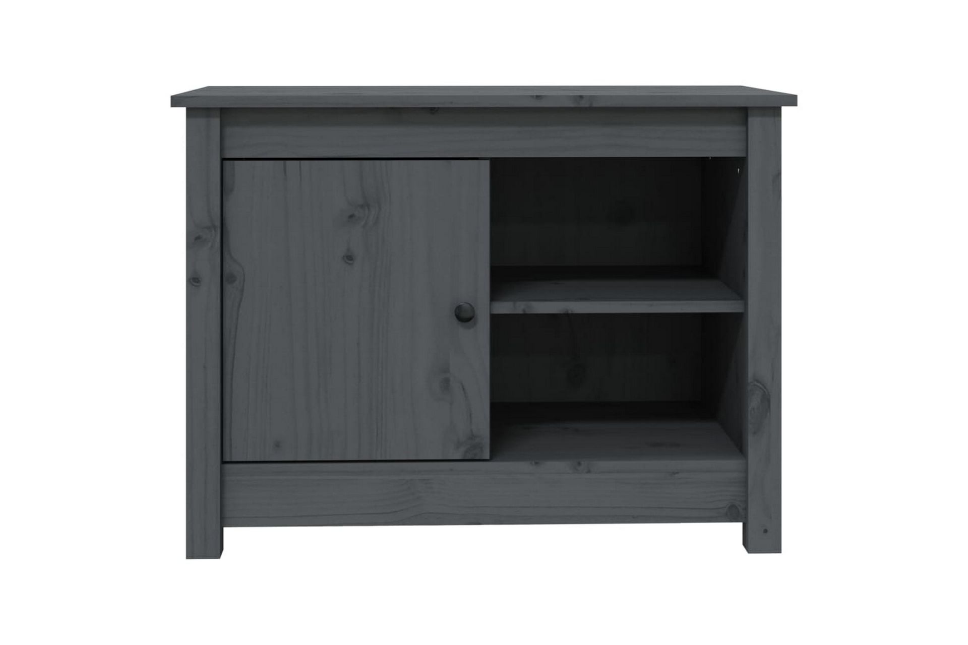 beBasic TV-benk grå 70x36,5x52 cm heltre furu - GrÃ¥ - Møbler - Mediamøbel & tv møbel - TV-benk & mediabenk