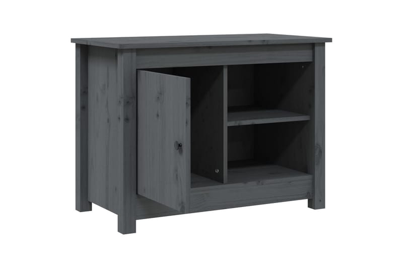 beBasic TV-benk grå 70x36,5x52 cm heltre furu - GrÃ¥ - Møbler - Mediamøbel & tv møbel - TV-benk & mediabenk