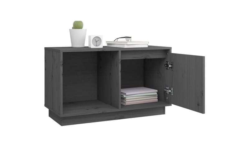 beBasic TV-benk grå 74x35x44 cm heltre furu - GrÃ¥ - Møbler - Mediamøbel & tv møbel - TV-benk & mediabenk