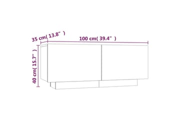 beBasic TV-benk grå sonoma 100x35x40 cm konstruert tre - GrÃ¥ - Møbler - Mediamøbel & tv møbel - TV-benk & mediabenk