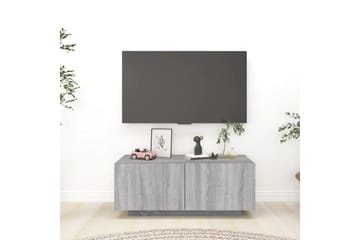 beBasic TV-benk grå sonoma 100x35x40 cm konstruert tre - GrÃ¥ - Møbler - Mediamøbel & tv møbel - TV-benk & mediabenk
