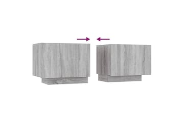 beBasic TV-benk grå sonoma 100x35x40 cm konstruert tre - GrÃ¥ - Møbler - Mediamøbel & tv møbel - TV-benk & mediabenk
