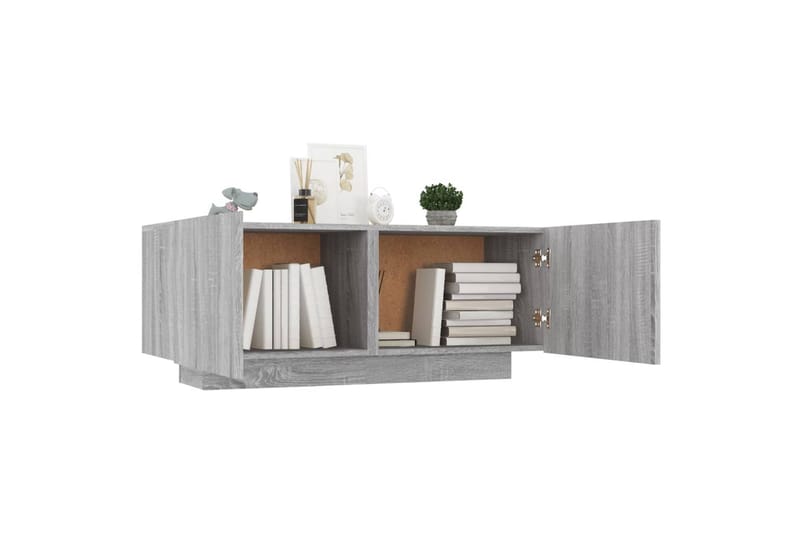 beBasic TV-benk grå sonoma 100x35x40 cm konstruert tre - GrÃ¥ - Møbler - Mediamøbel & tv møbel - TV-benk & mediabenk