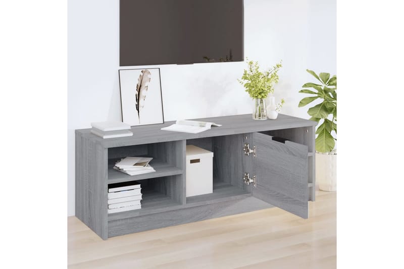 beBasic TV-benk grå sonoma 102x35,5x36,5 cm konstruert tre - GrÃ¥ - Møbler - Mediamøbel & tv møbel - TV-benk & mediabenk