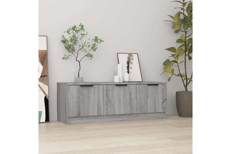 beBasic TV-benk grå sonoma 102x35x36,5 cm konstruert tre - GrÃ¥ - Møbler - Mediamøbel & tv møbel - TV-benk & mediabenk