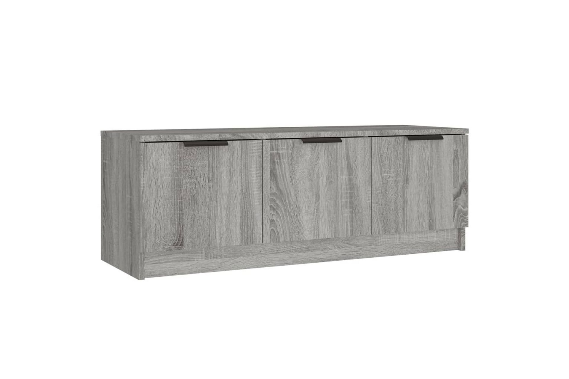beBasic TV-benk grå sonoma 102x35x36,5 cm konstruert tre - GrÃ¥ - Møbler - Mediam�øbel & tv møbel - TV-benk & mediabenk