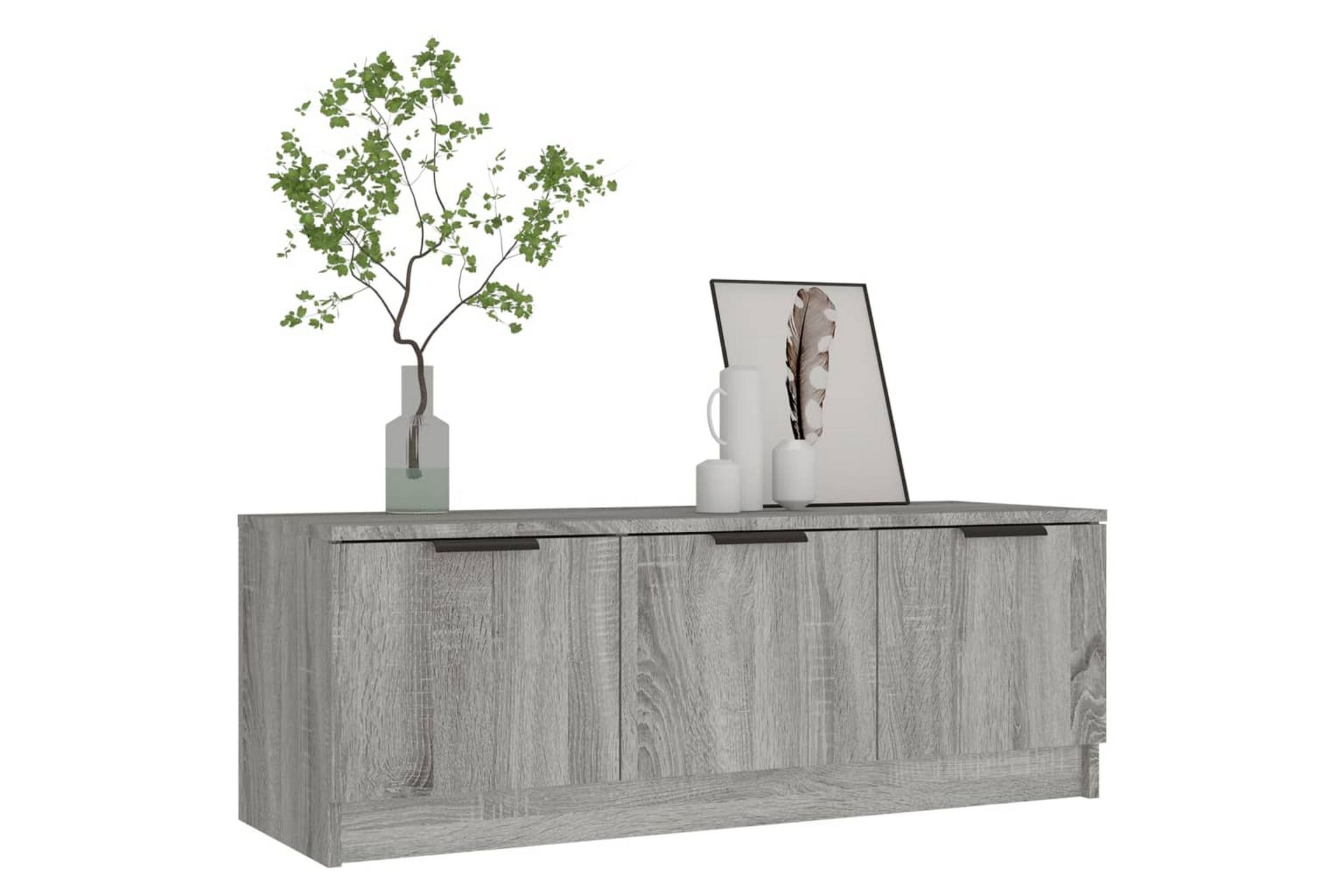 beBasic TV-benk grå sonoma 102x35x36,5 cm konstruert tre - GrÃ¥ - Møbler - Mediamøbel & tv møbel - TV-benk & mediabenk