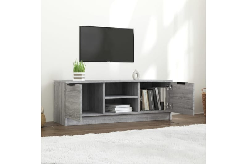 beBasic TV-benk grå sonoma 102x35x36,5 cm konstruert tre - GrÃ¥ - Møbler - Mediamøbel & tv møbel - TV-benk & mediabenk
