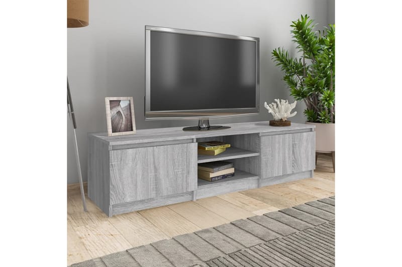beBasic TV-benk grå sonoma 140x40x35,5 cm konstruert tre - GrÃ¥ - Møbler - Mediamøbel & tv møbel - TV-benk & mediabenk