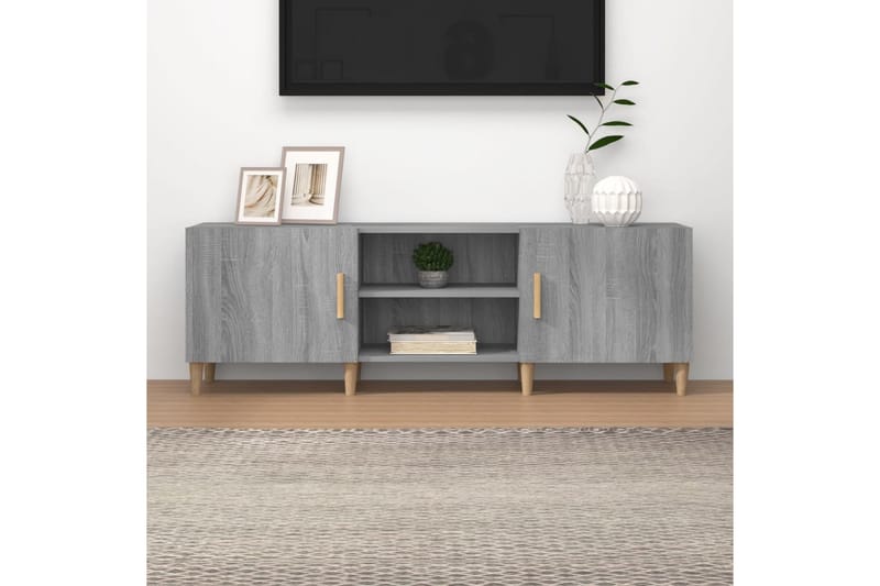 beBasic TV-benk grå sonoma 150x30x50 cm konstruert tre - GrÃ¥ - TV-benk & mediabenk