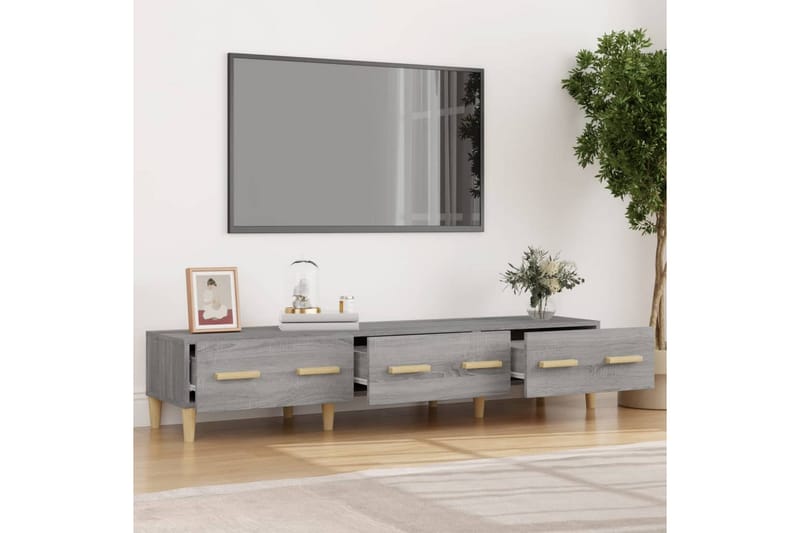 beBasic TV-benk grå sonoma 150x34,5x30 cm konstruert tre - GrÃ¥ - TV-benk & mediabenk