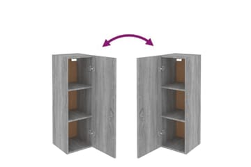 beBasic TV-benk grå sonoma 30,5x30x90 cm konstruert tre - GrÃ¥ - Møbler - Mediamøbel & tv møbel - TV-benk & mediabenk