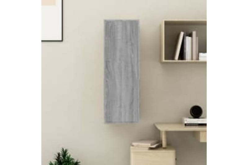 beBasic TV-benk grå sonoma 30,5x30x90 cm konstruert tre - GrÃ¥ - Møbler - Mediamøbel & tv møbel - TV-benk & mediabenk