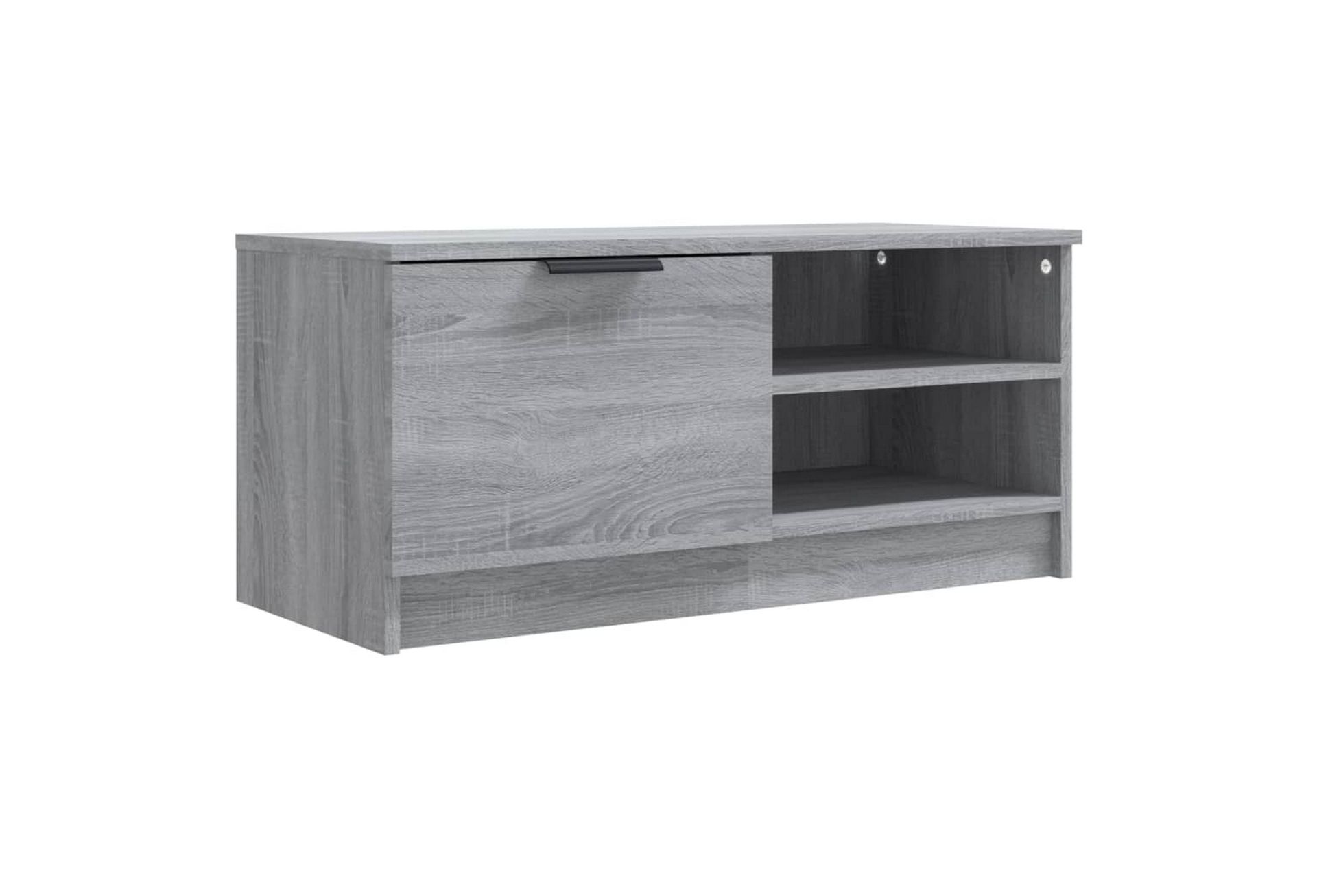 beBasic TV-benk grå sonoma 80x35x36,5 cm konstruert tre - GrÃ¥ - Møbler - Mediamøbel & tv møbel - TV-benk & mediabenk