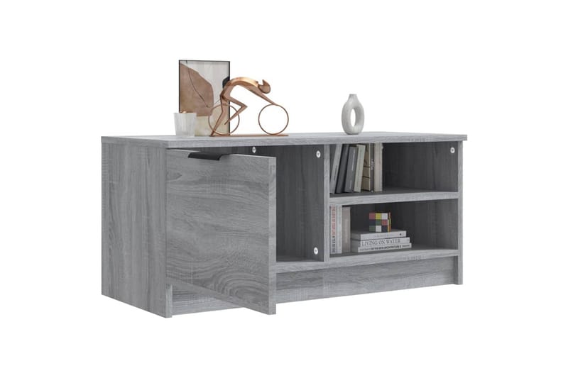beBasic TV-benk grå sonoma 80x35x36,5 cm konstruert tre - GrÃ¥ - Møbler - Mediamøbel & tv møbel - TV-benk & mediabenk