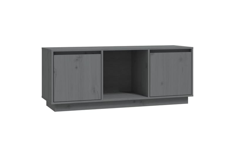 beBasic TV-benk grå110,5x35x44 cm heltre furu - GrÃ¥ - TV-benk & mediabenk