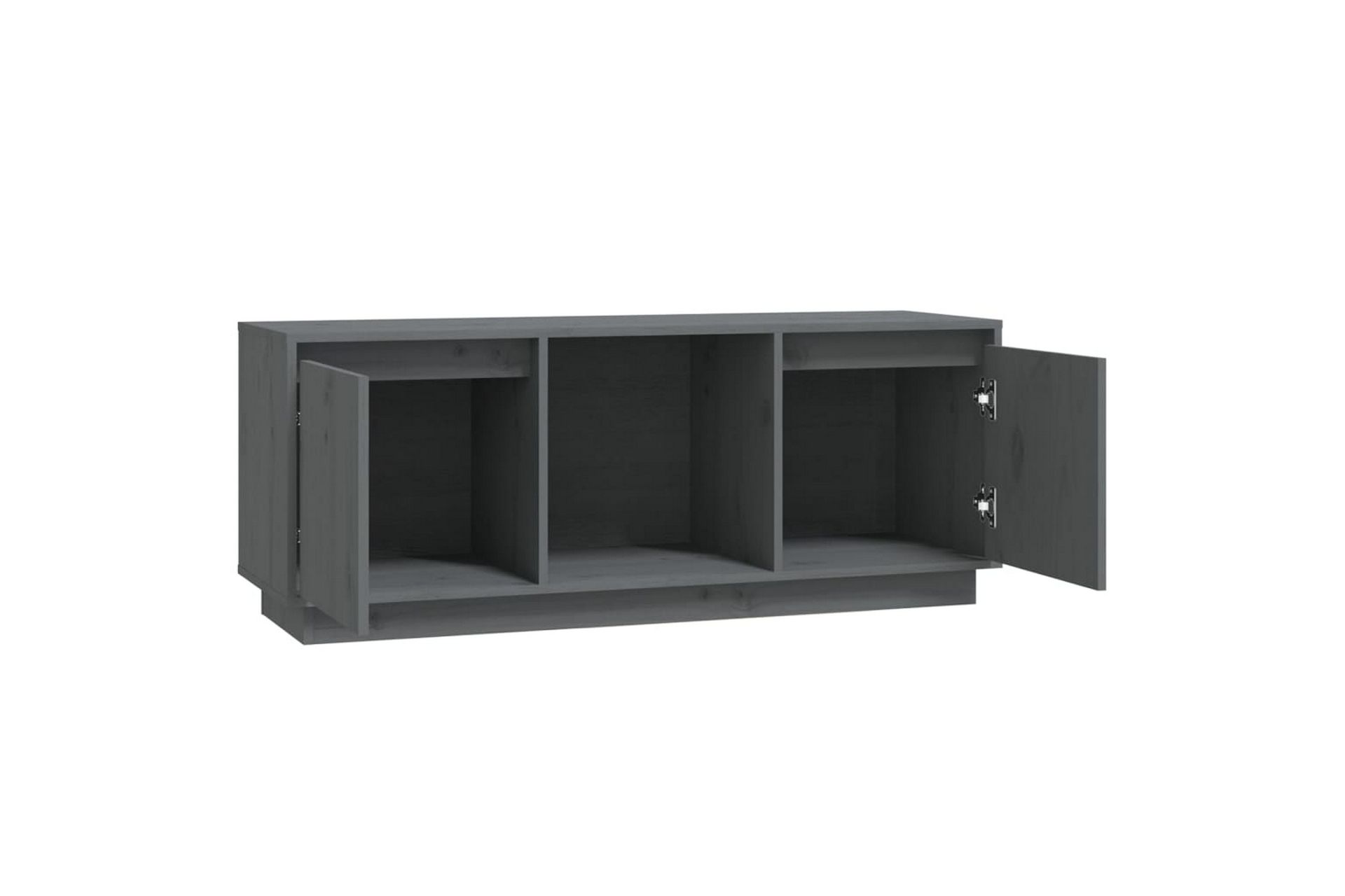 beBasic TV-benk grå110,5x35x44 cm heltre furu - GrÃ¥ - Møbler - Mediamøbel & tv møbel - TV-benk & mediabenk