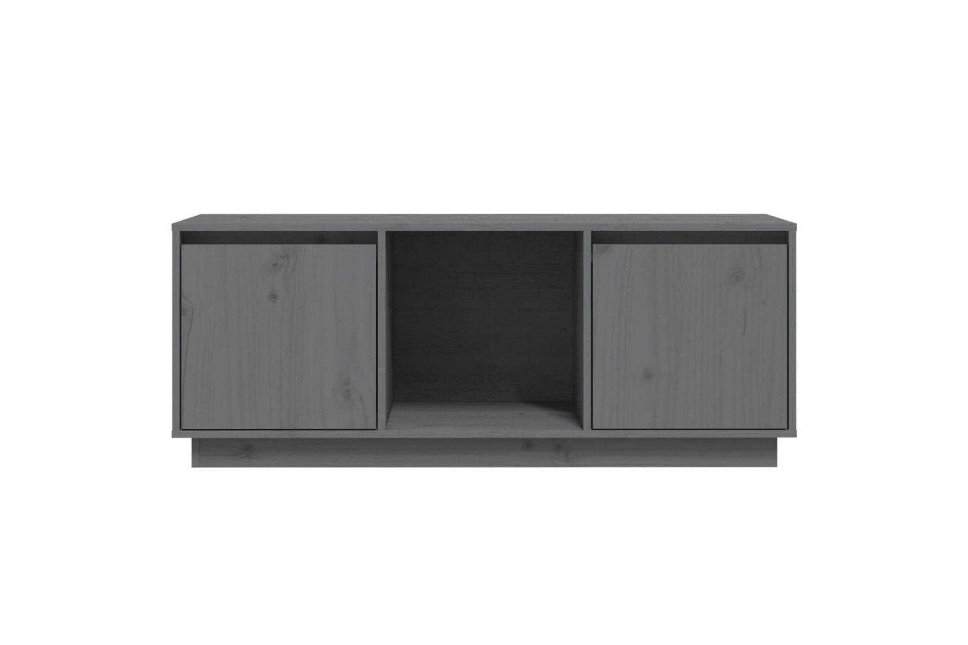 beBasic TV-benk grå110,5x35x44 cm heltre furu - GrÃ¥ - Møbler - Mediamøbel & tv møbel - TV-benk & mediabenk