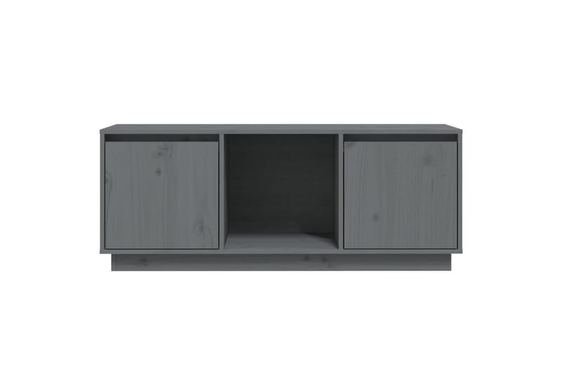 beBasic TV-benk grå110,5x35x44 cm heltre furu - GrÃ¥ - TV-benk & mediabenk