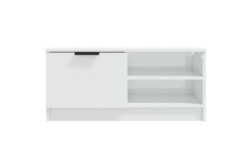 beBasic TV-benk høyglans hvit 80x35x36,5 cm konstruert tre - Hvit - Møbler - Mediamøbel & tv møbel - TV-benk & mediabenk