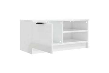 beBasic TV-benk høyglans hvit 80x35x36,5 cm konstruert tre - Hvit - Møbler - Mediamøbel & tv møbel - TV-benk & mediabenk