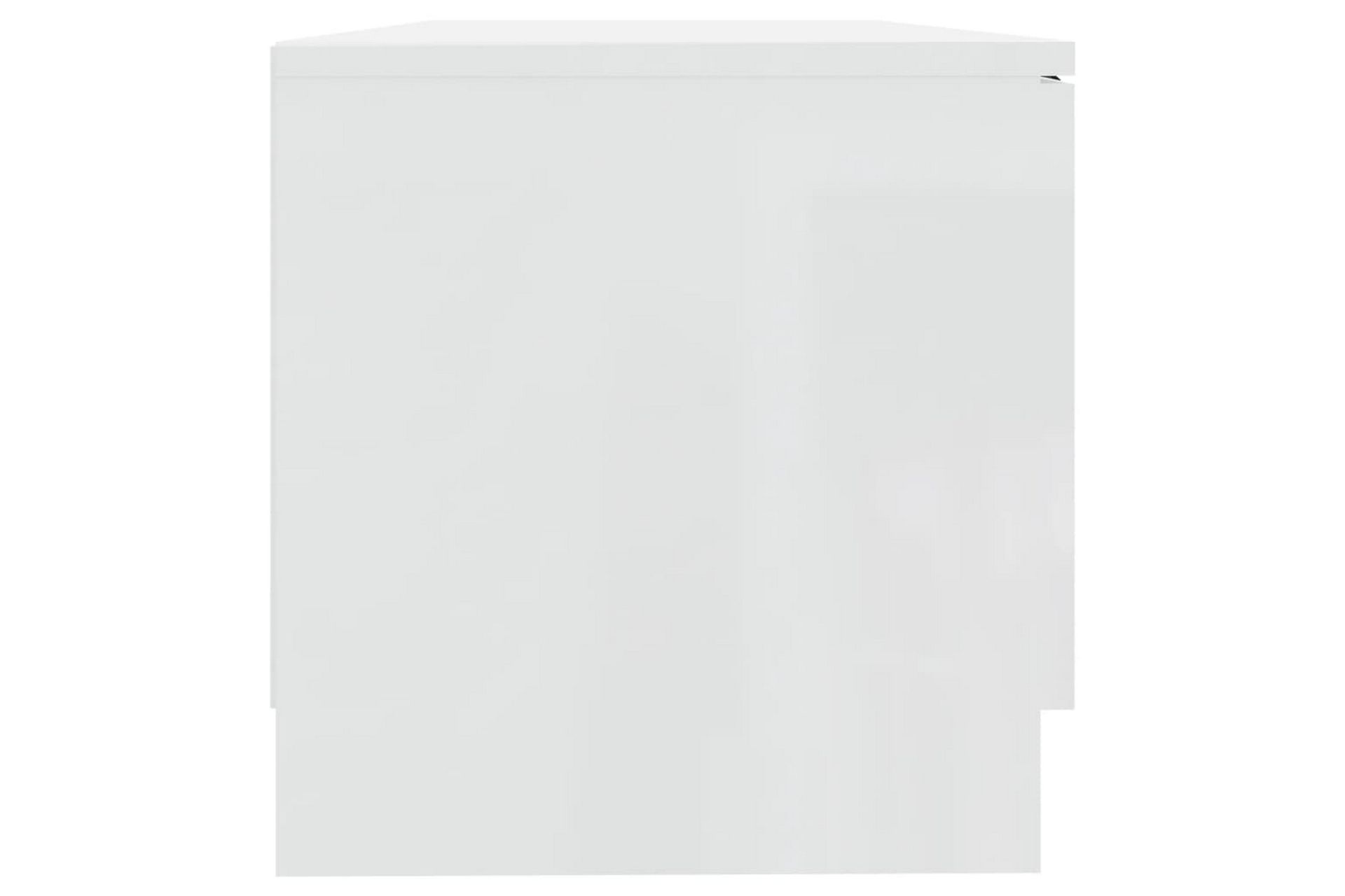 beBasic TV-benk høyglans hvit 80x35x36,5 cm konstruert tre - Hvit - Møbler - Mediamøbel & tv møbel - TV-benk & mediabenk