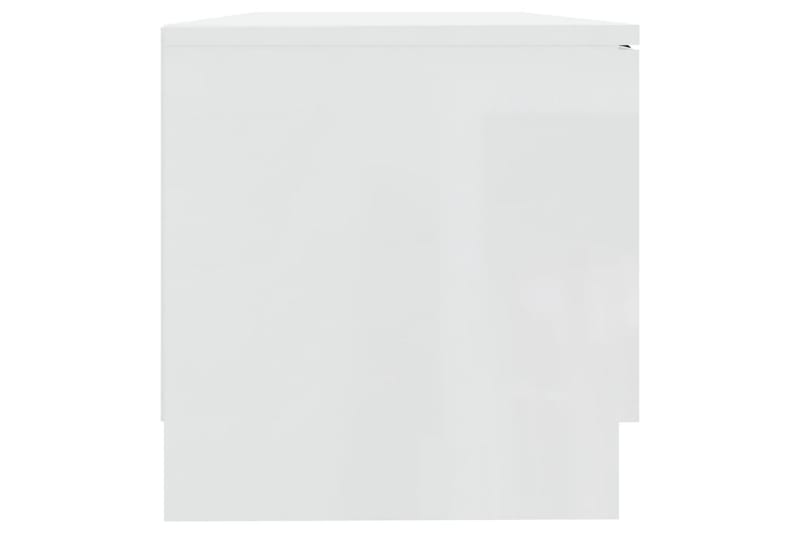 beBasic TV-benk høyglans hvit 80x35x36,5 cm konstruert tre - Hvit - Møbler - Mediamøbel & tv møbel - TV-benk & mediabenk