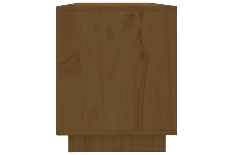 beBasic TV-benk honningbrun 110,5x35x44 cm heltre furu - Brun - Møbler - Mediamøbel & tv møbel - TV-benk & mediabenk