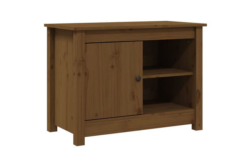 beBasic TV-benk honningbrun 70x36,5x52 cm heltre furu - Brun - TV-benk & mediabenk