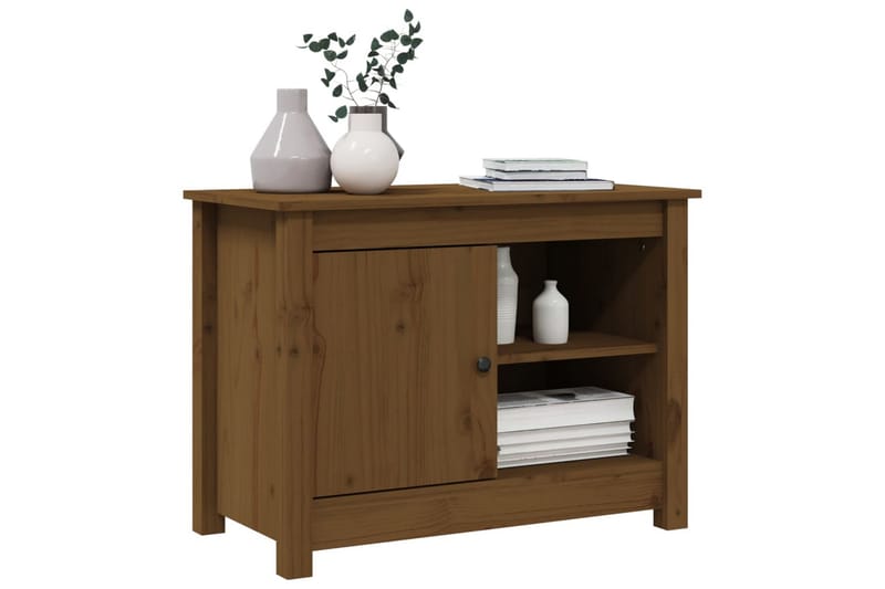 beBasic TV-benk honningbrun 70x36,5x52 cm heltre furu - Brun - Møbler - Mediamøbel & tv møbel - TV-benk & mediabenk