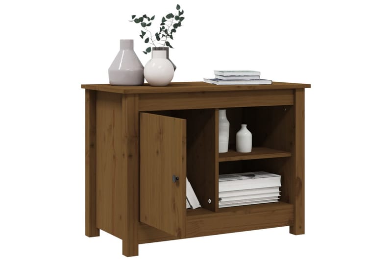 beBasic TV-benk honningbrun 70x36,5x52 cm heltre furu - Brun - Møbler - Mediamøbel & tv møbel - TV-benk & mediabenk