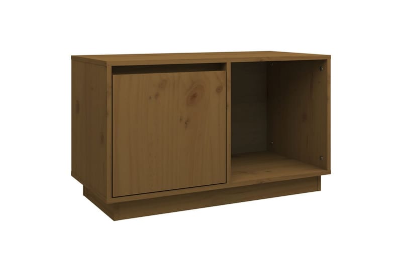 beBasic TV-benk honningbrun 74x35x44 cm heltre furu - Brun - TV-benk & mediabenk