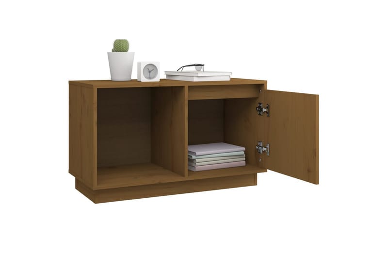 beBasic TV-benk honningbrun 74x35x44 cm heltre furu - Brun - Møbler - Mediamøbel & tv møbel - TV-benk & mediabenk