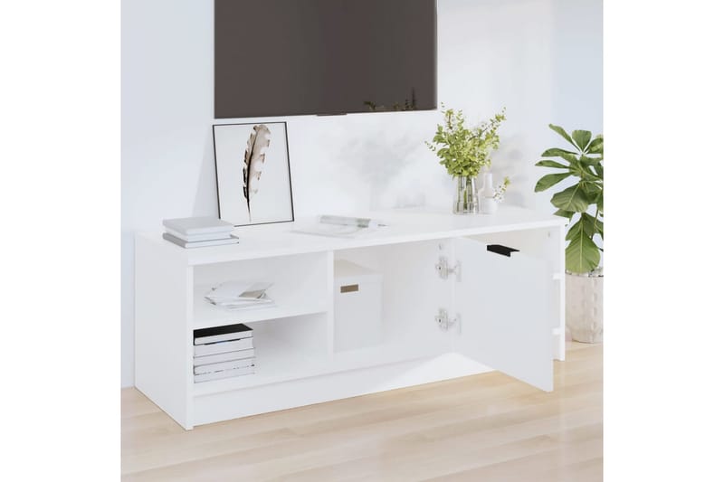 beBasic TV-benk hvit 102x35,5x36,5 cm konstruert tre - Hvit - Møbler - Mediamøbel & tv møbel - TV-benk & mediabenk
