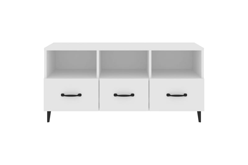 beBasic TV-benk hvit 102x35x50 cm konstruert tre - Hvit - Møbler - Mediamøbel & tv møbel - TV-benk & mediabenk