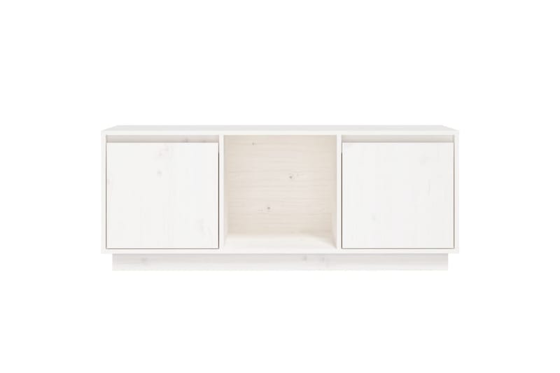 beBasic TV-benk hvit 110,5x35x44 cm heltre furu - Hvit - Møbler - Mediamøbel & tv møbel - TV-benk & mediabenk