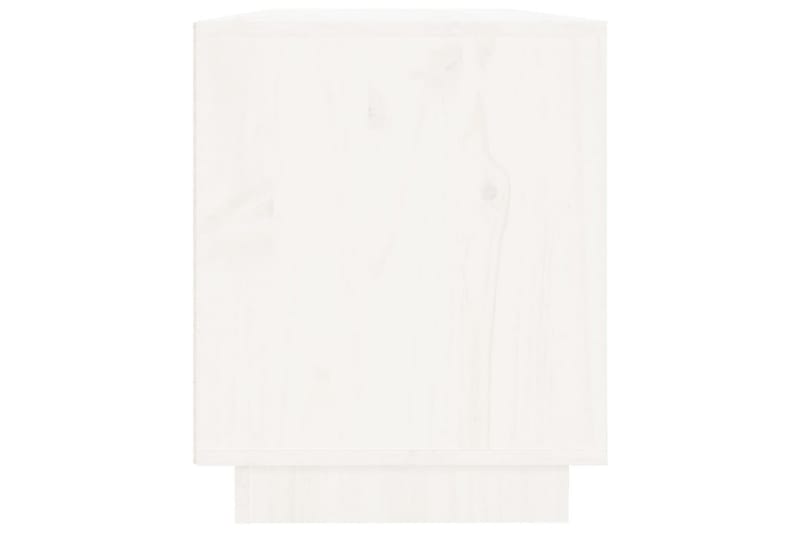 beBasic TV-benk hvit 110,5x35x44 cm heltre furu - Hvit - Møbler - Mediamøbel & tv møbel - TV-benk & mediabenk