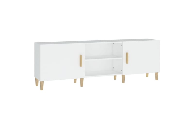 beBasic TV-benk hvit 150x30x50 cm konstruert tre - Hvit - Møbler - Mediamøbel & tv møbel - TV-benk & mediabenk